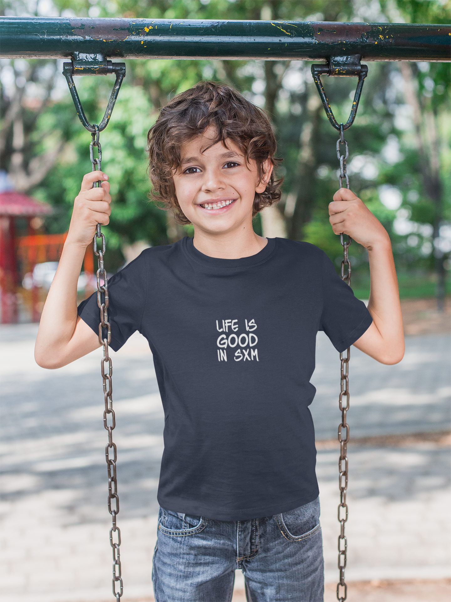 Toddler T-Shirt — “Life Is Good in SXM” Cute Vacation Baby Tee
